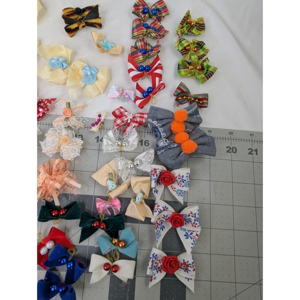 Homemade Bows Ribbons‎ Child Size Lot - Picture 8 of 9